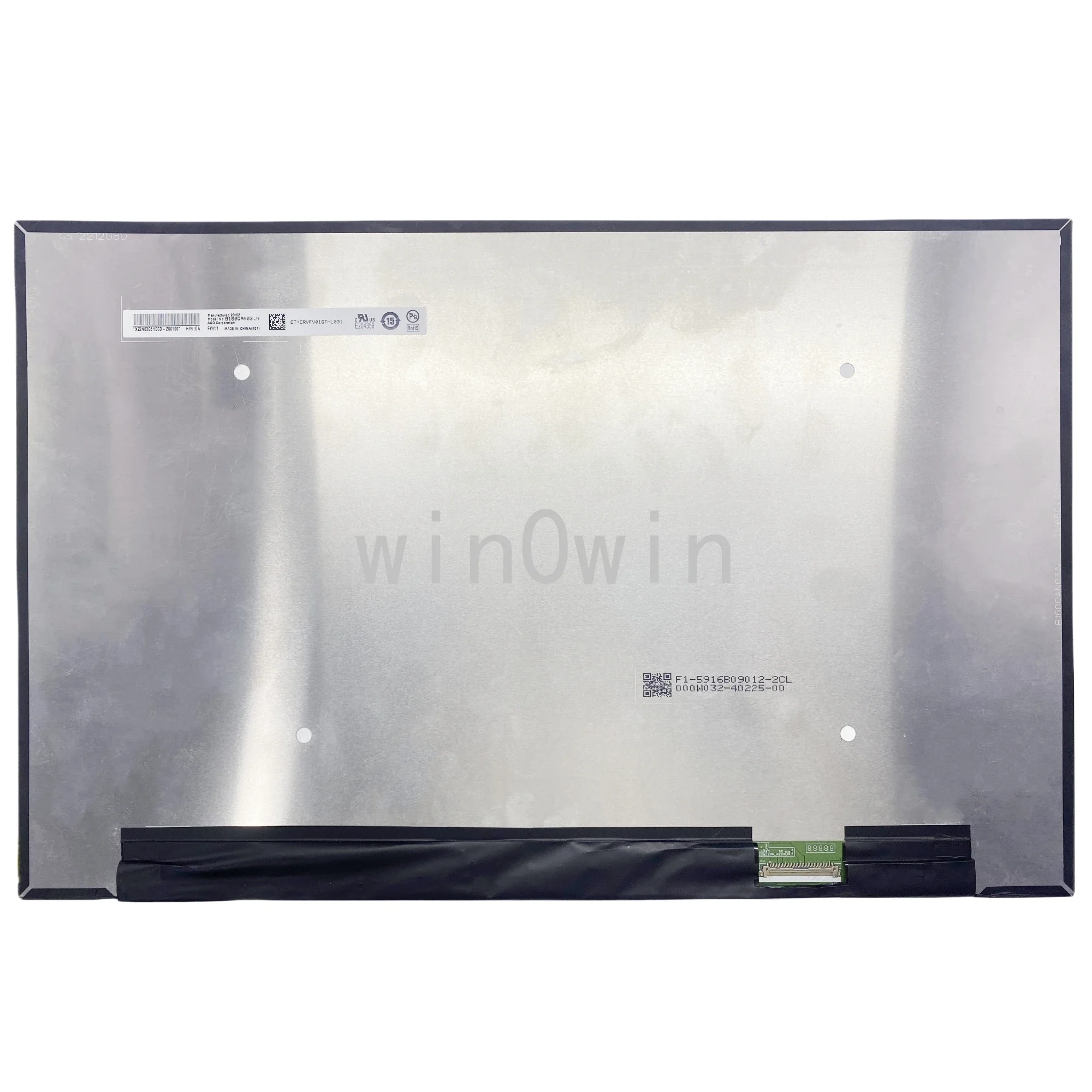B160QAN03.N IPS 16,0'' Matrix Laptop LCD-Bildschirm NEUES Original Display Ersatzpanel