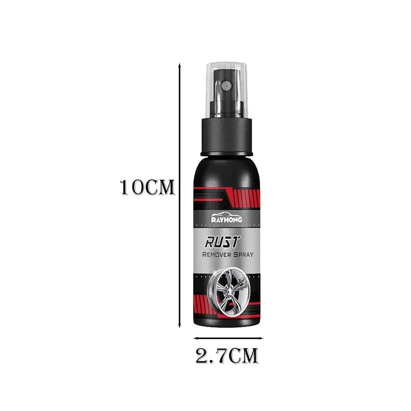 30ml Car Rust Remover Spray Fast-Acting Anti-Rust Cleaner for Metal Surface Hub Environmentally Friendly Rust Removal Spray Clea