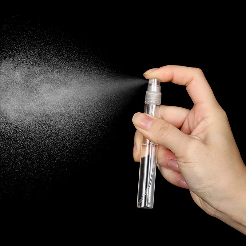 500X 10ML Mini Refillable Clear Glass Spray Perfume Bottle Atomizer Perfume Mouthwash Atomizer for Cleaning Travel Essential Oil