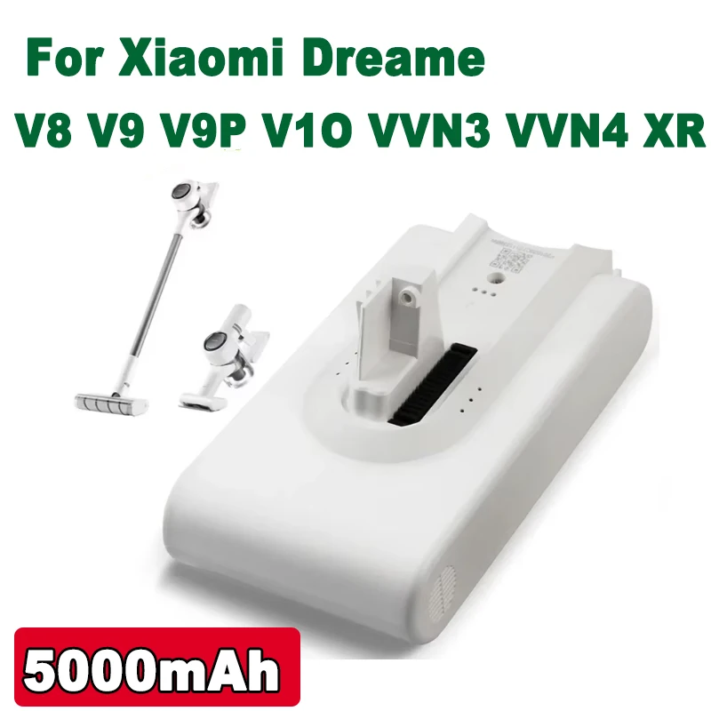 original 5000mAh For Xiaomi Mijia Vacuum Cleaner V8 V9 V9P V10 VVN3 VVN4 Dreame Vacuum Cleaner Lithium Battery 25.2V