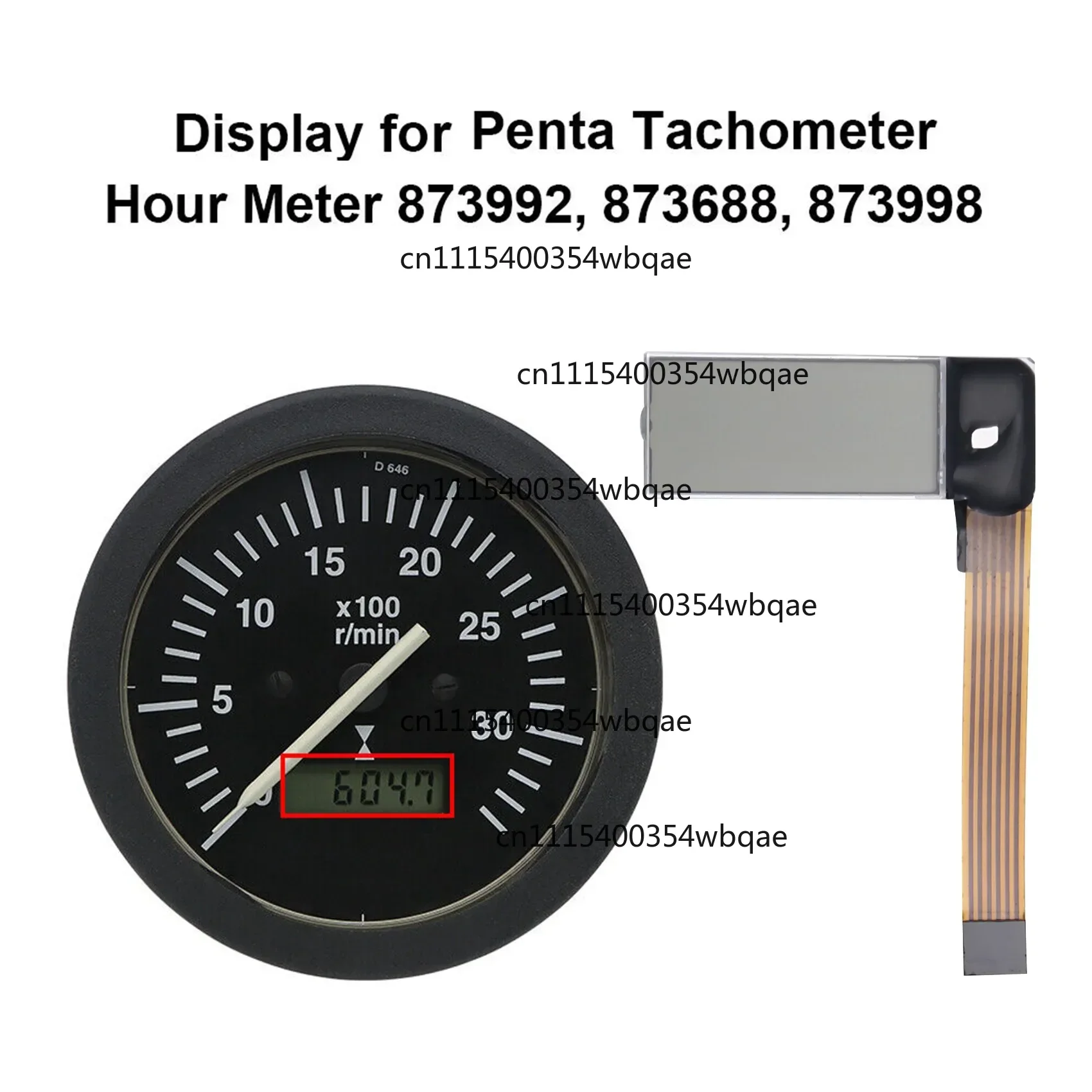 ZOCI-Tachometer Hour Meter Display Screen for Volvo Penta 873992, 873686, 873688, 873998