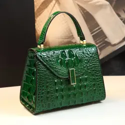 Luxus Designer Marke Neue Rindsleder Mode Krokodil Druck Handtasche frauen Casual Umhängetasche Umhängetasche Heißer Verkauf Kostenloser Versand