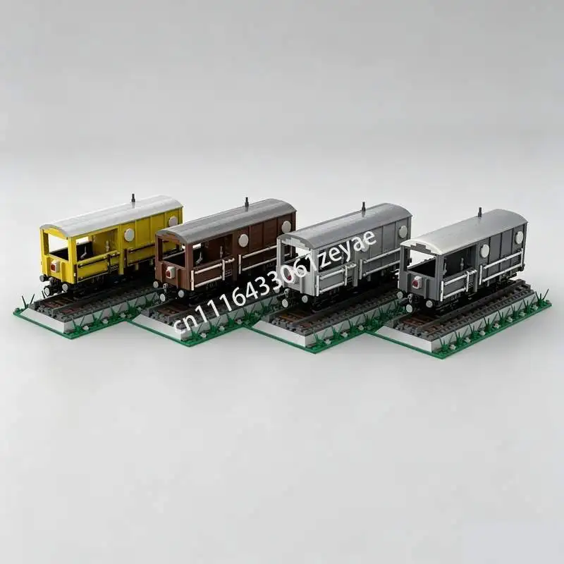 NEW 3242 PCS Brake Vans Train Carriage Model Custom Building Blocks DIY Railway Vehicle Assembly Hobby Collection Display Gifts