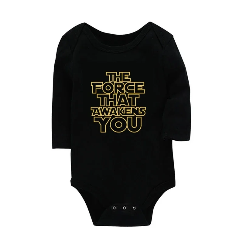 Newborn Baby Boys Long Sleeve Rompers Toddler Star Wars Girl Bodysuit Infant Jumpsuit Playsuit Outfits Clothes Costumes 0-24M