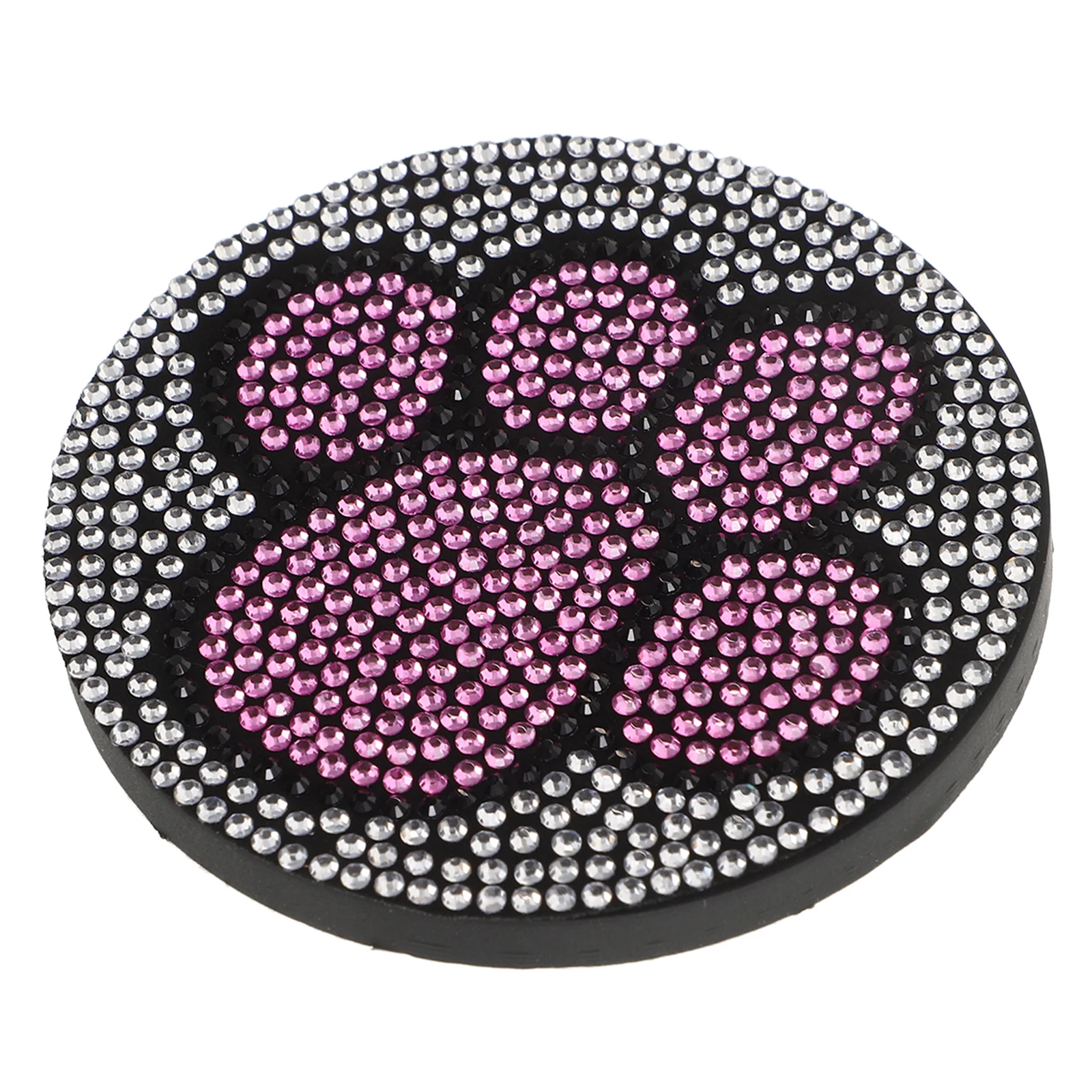 

Rhinestone Car Cup Coaster Nonslip Water Drill Pad Fashion Pattern Anti Spill Drink Holder Car Accessories Women Interior Decor