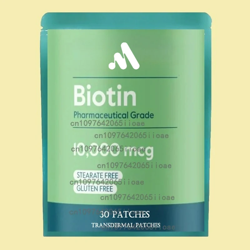 

Biotin Transdermal Patches for Hair Growth, Hair Care, Hair Skin and Nails 30 Patches