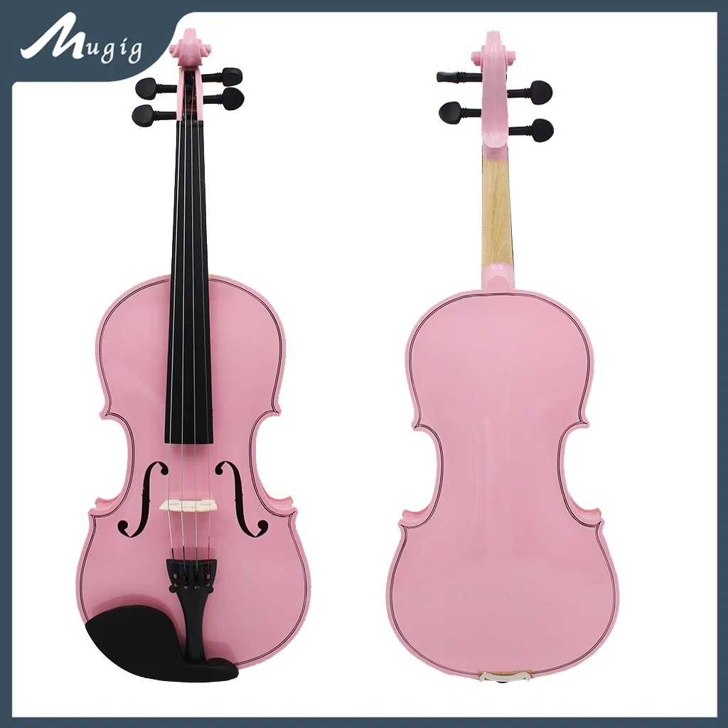 4/4 3/4 1/2 1/4 1/8 Size Student Violin Fiddle Beginner Bow Stringed Instrument Acoustic Violin For Kid Beginner Gift Whole KIT