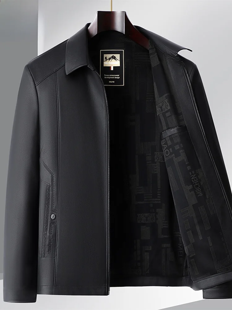 

Мужская легкая кожаная куртка TUCANO для весны и осени, повседневная, деловая, свободного кроя, с длинными рукавами, на молнии