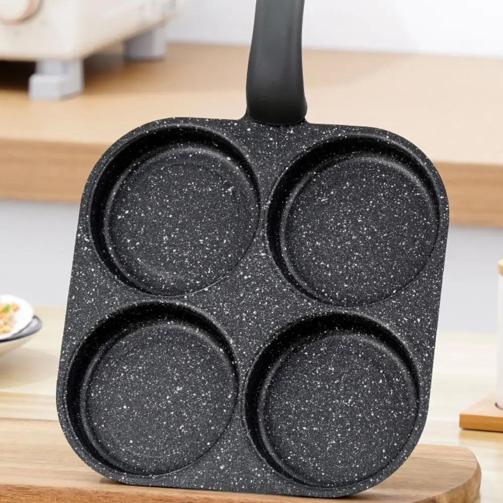

Hamburg Maker 4 Grids Fried Egg Pan Non-stick Rapid Heating Divided Egg Skillet Anti -scald Handle Flat Bottom Pancake Pan Steak