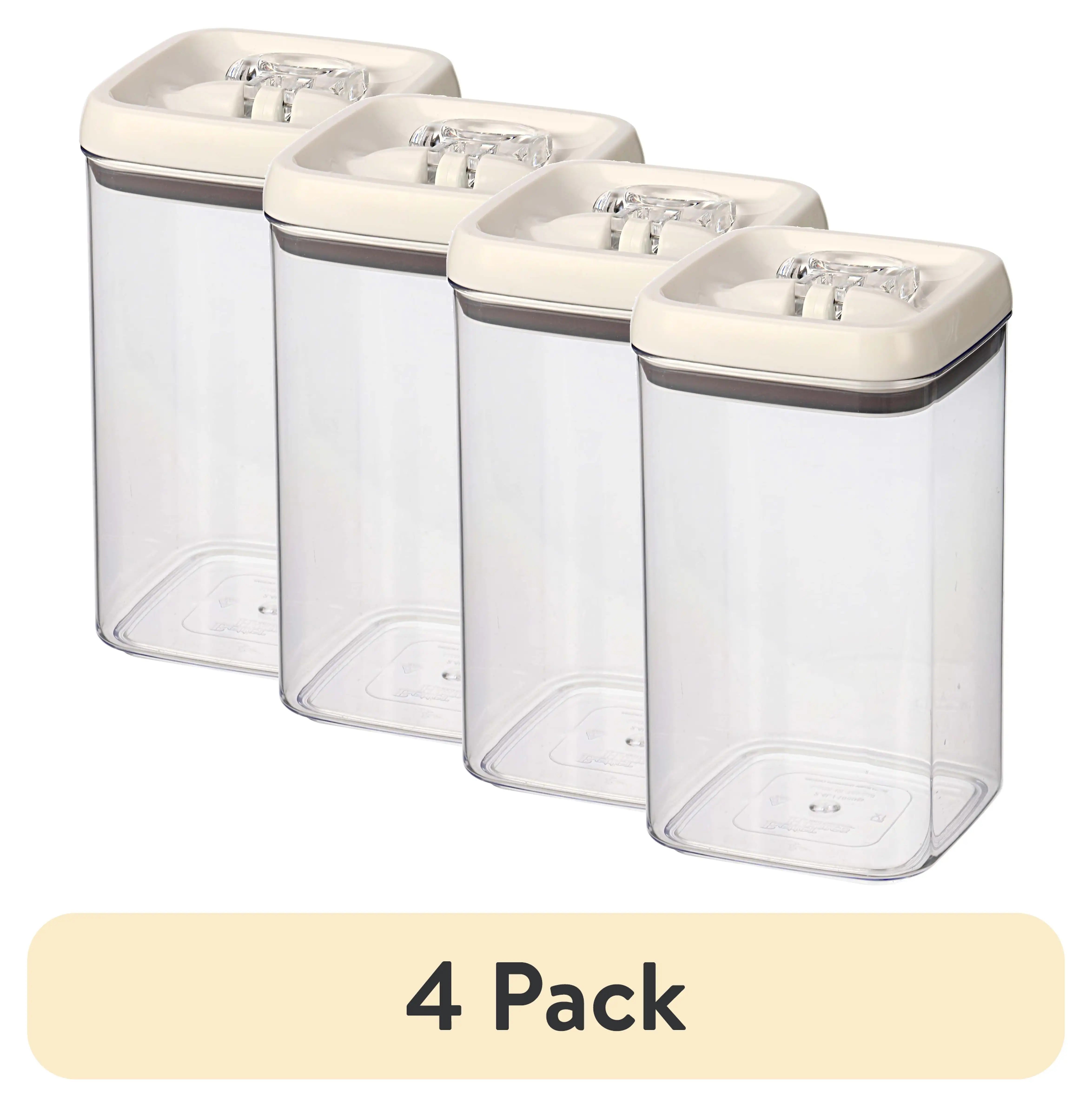 

(4 Pack) Canister - 9.9 Cup Flip-Tite ® Square Food Storage Container