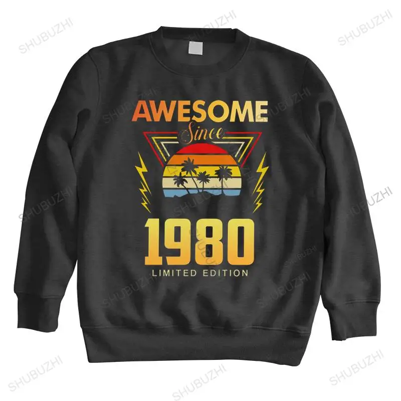 

Classic Awesome Since 1980 sweatshirt Men's long sleeve 42 Years Old 42th Birthday Gift autumn sweatshirts Top Pre-shrunk hoodie