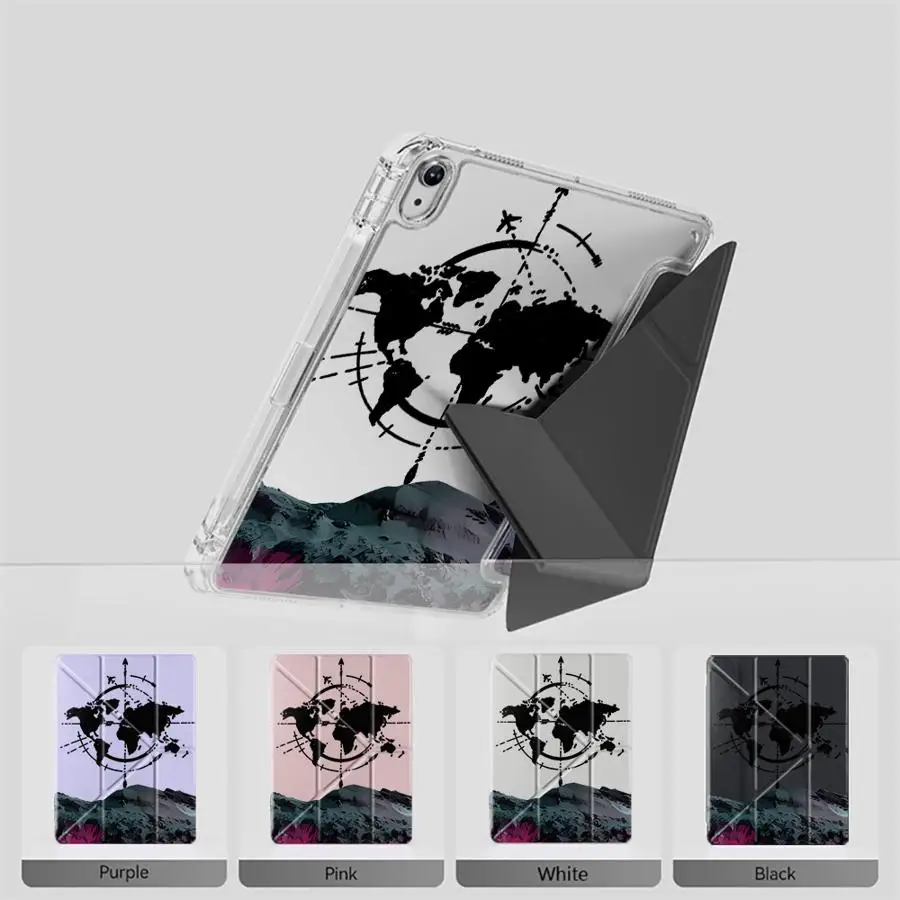 

Y-Fold Holder Cover Tablet Case For iPad Air 4 5 M3 M2 1 2 M4 11inch Pro 2025 Mini 6 7 Pro 11th 10th 9th 8th 7th 12.9inch Scenic