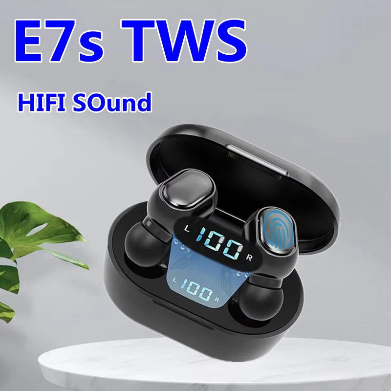 Original E7S Wireless Bluetooth Headset with Mic LED Display Earbuds for iPhone Xiaomi TWS Earphone Bluetooth Headphones earbuds