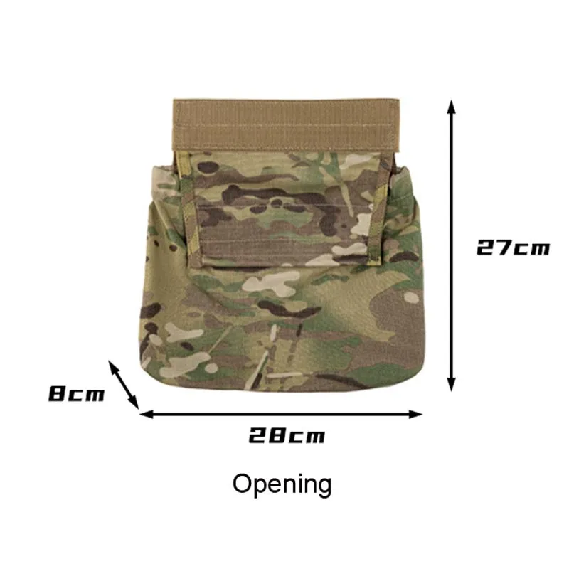 Bolsa táctica plegable para colgar en el pecho, chaleco de reciclaje de vientre, herramientas enrollables, almacenamiento, accesorios de Airsoft,