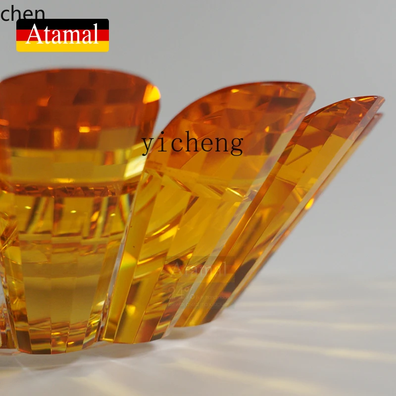 YFY high-grade crystal fruit plate light luxury modern living room tea table sugar fruit plate master ornament