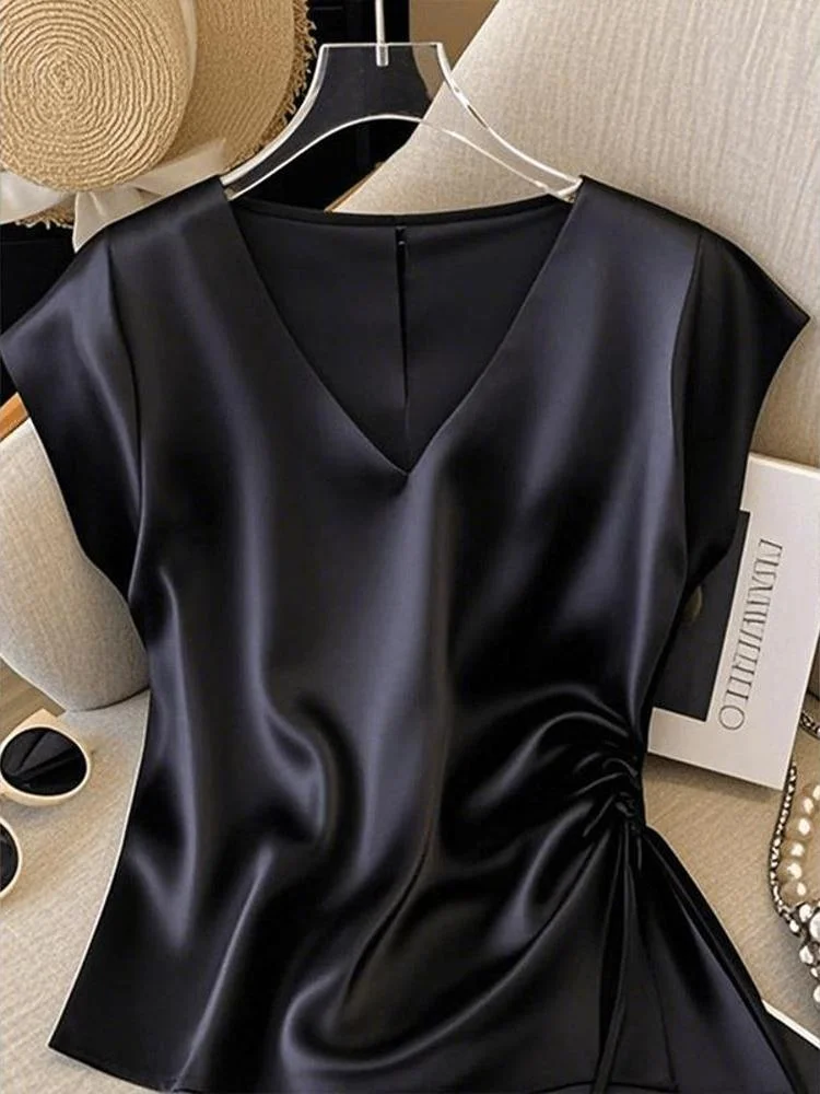 シルクベースレイヤー レディース トップス ゆったりお腹カバー 夏 ハイエンド オルト スヴェ T-irt エレ レディ 通勤 スレ カラー