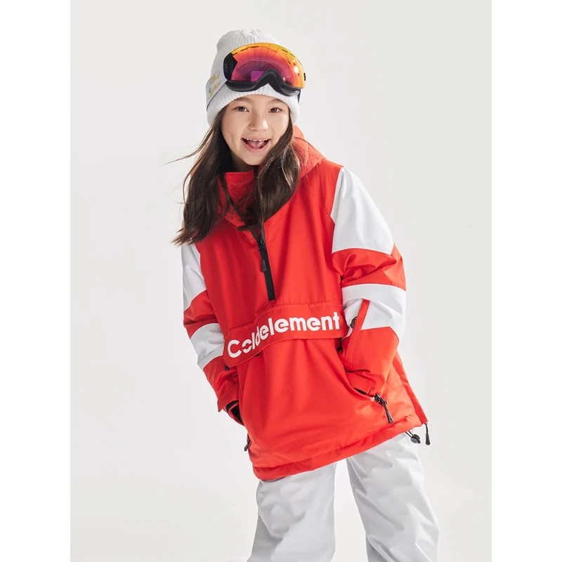Giacca da sci per bambini Coldelement per ragazzi e ragazze: addensata calda, impermeabile antivento, per snowboard e sci, abbigliamento da neve invernale