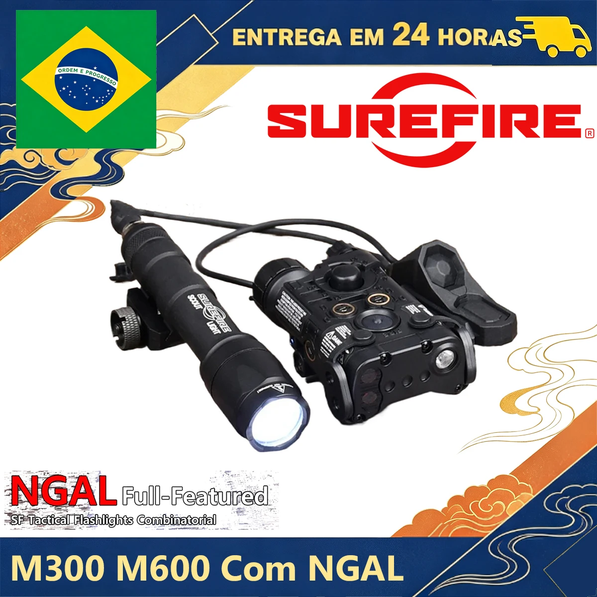 linterna-tactica-de-caza-ngal-con-indicador-rojo-y-verde-modelo-surefire-m300-m600-con-interruptor-de-presion-de-doble-funcion-unity-axon-y-riel-de-20-mm