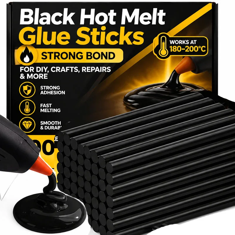 Black Hot Glue Sticks Hot Melt Glue Sticks Dent Repair Tool EVA Colored Hot Melt Adhesive for Car DIY Art Craft General Repairs