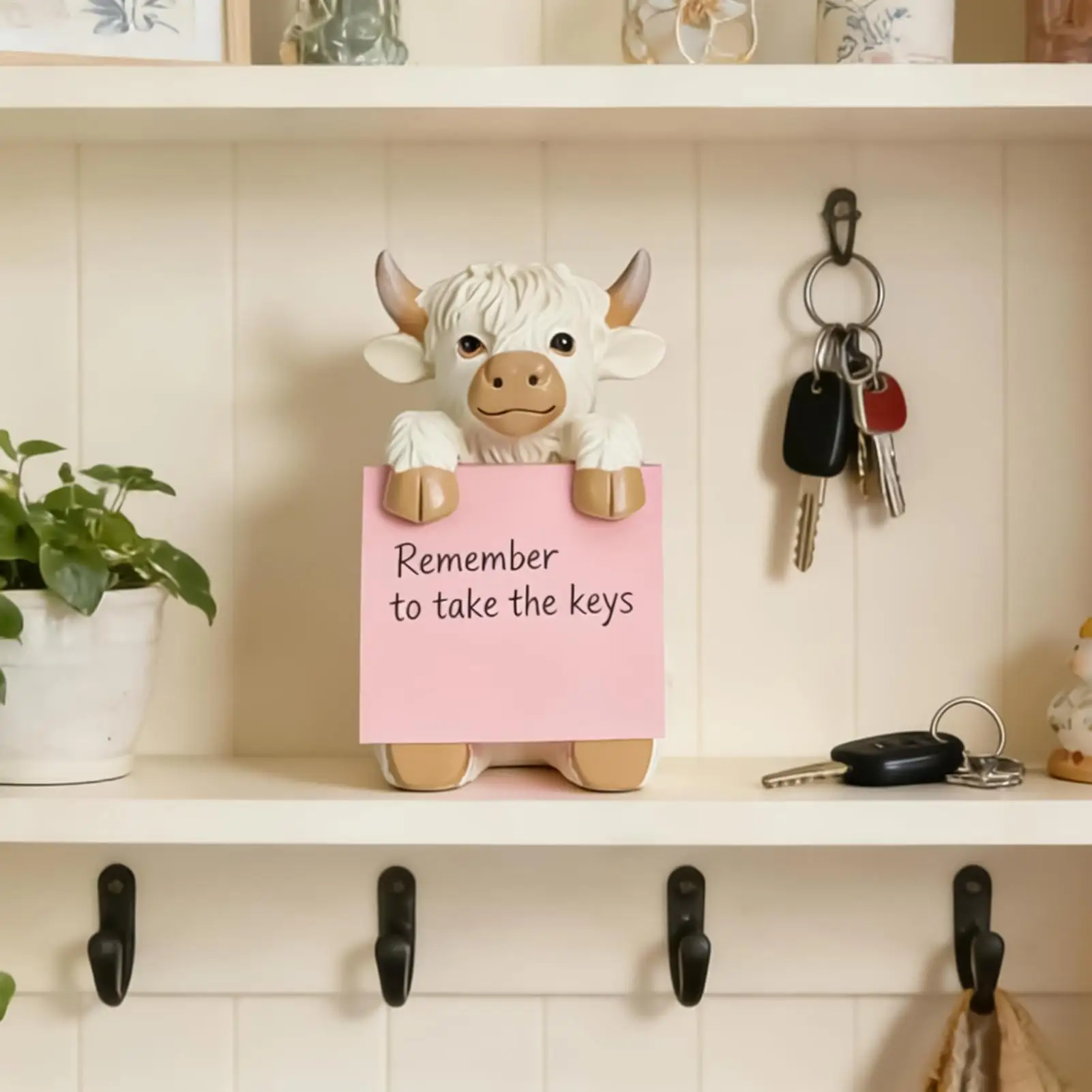 

Sticky Note Dispenser Resin Cow Memo Pad Organizer Holder Resin Sticky Notes Stand For Office Home Studio School Students