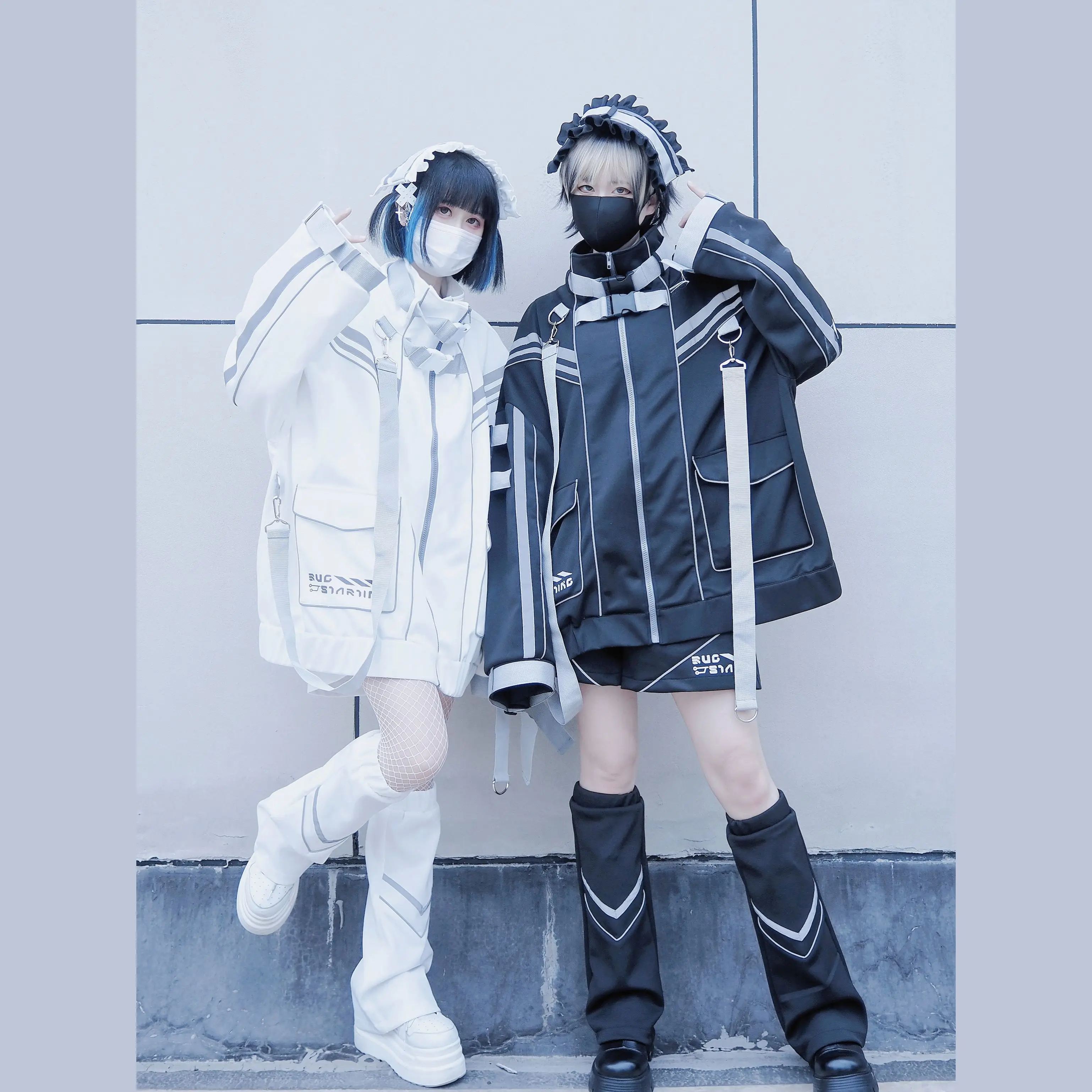 Original Design Cyberpunk Functional Style Sportswear Jacket Women 2025 Autumn New Subculture Reflective Couple Jacket