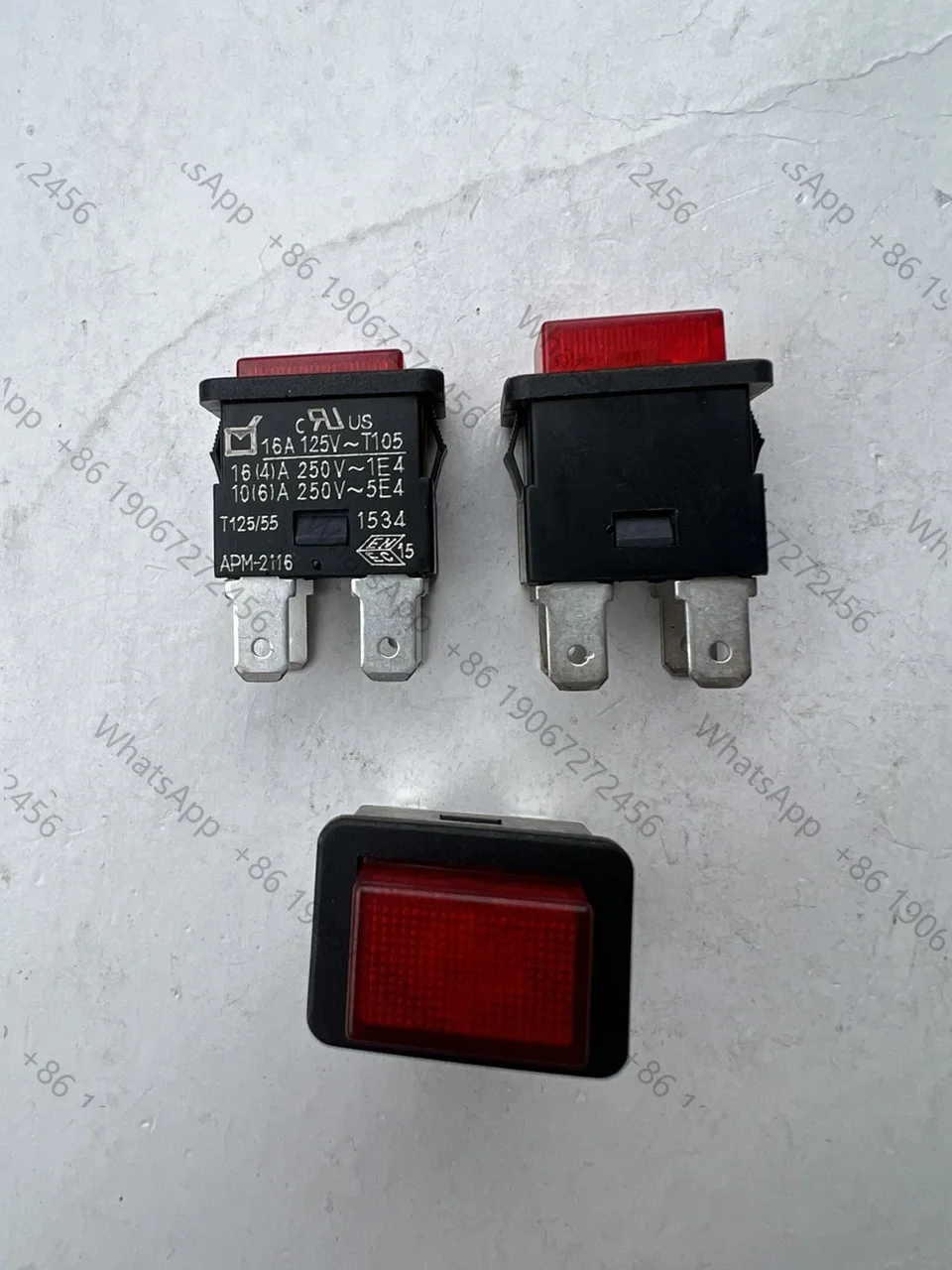 1PC Suitable APM-2116 self-locking button switch 4-pin dual-channel vacuum cleaner switch with light