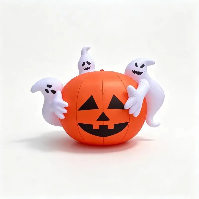Giant Inflatable Halloween Pumpkin Ornament for Yard Haunted House Party Rental Display