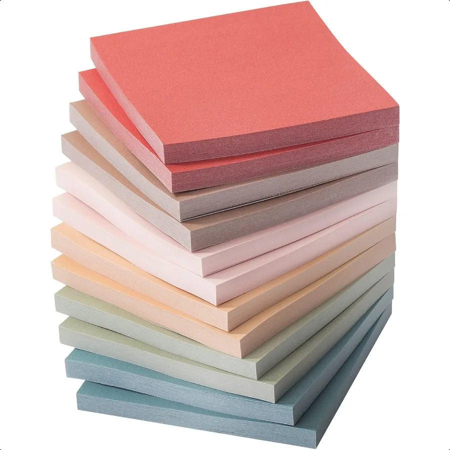 Sticky Notes 3x3 12 Blocchi Colori Cuscinetti autoadesivi Estetici colorati sfusi