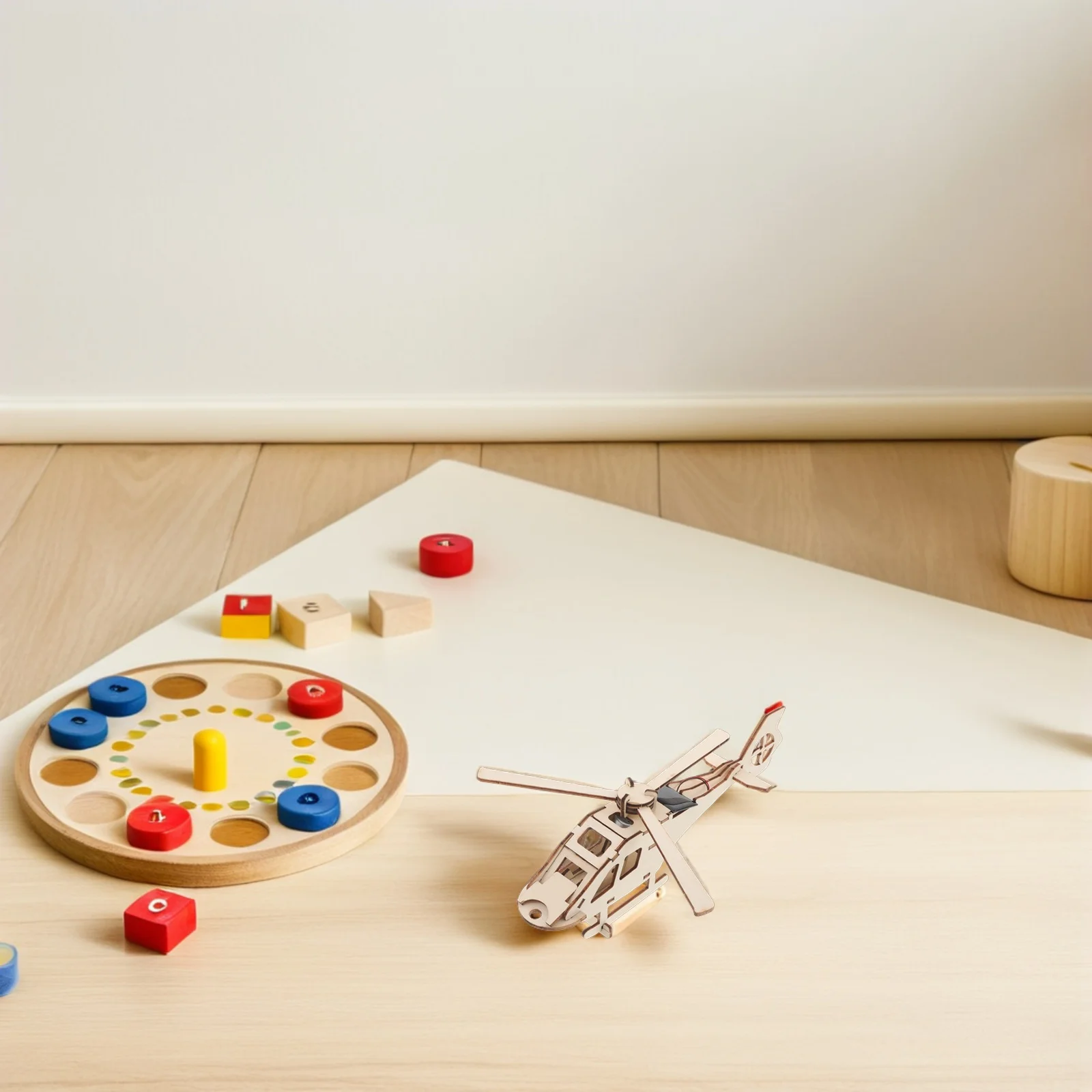 Kit d'hélicoptère en bois à énergie solaire, 1 ensemble, expérience d'éducation scientifique, ingénierie de tige, projet de Construction à monter soi-même