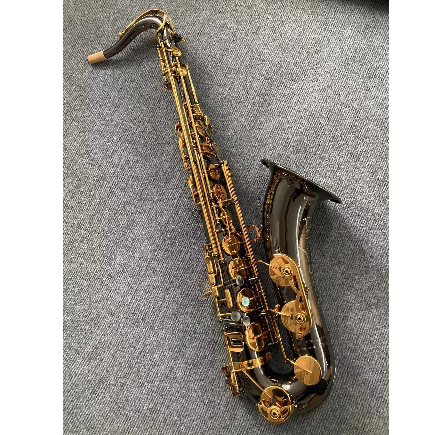 Professional  EB Gold Lacquer Bell and Neck Premium Instrument Tenor  Saxophone