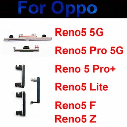 Power Volume Side Buttons For OPPO Reno 5 5Pro 5G 5Pro+ 5Lite 5F 5Z ON OFF Power Volume Up Down Side Button Switch Keys Parts