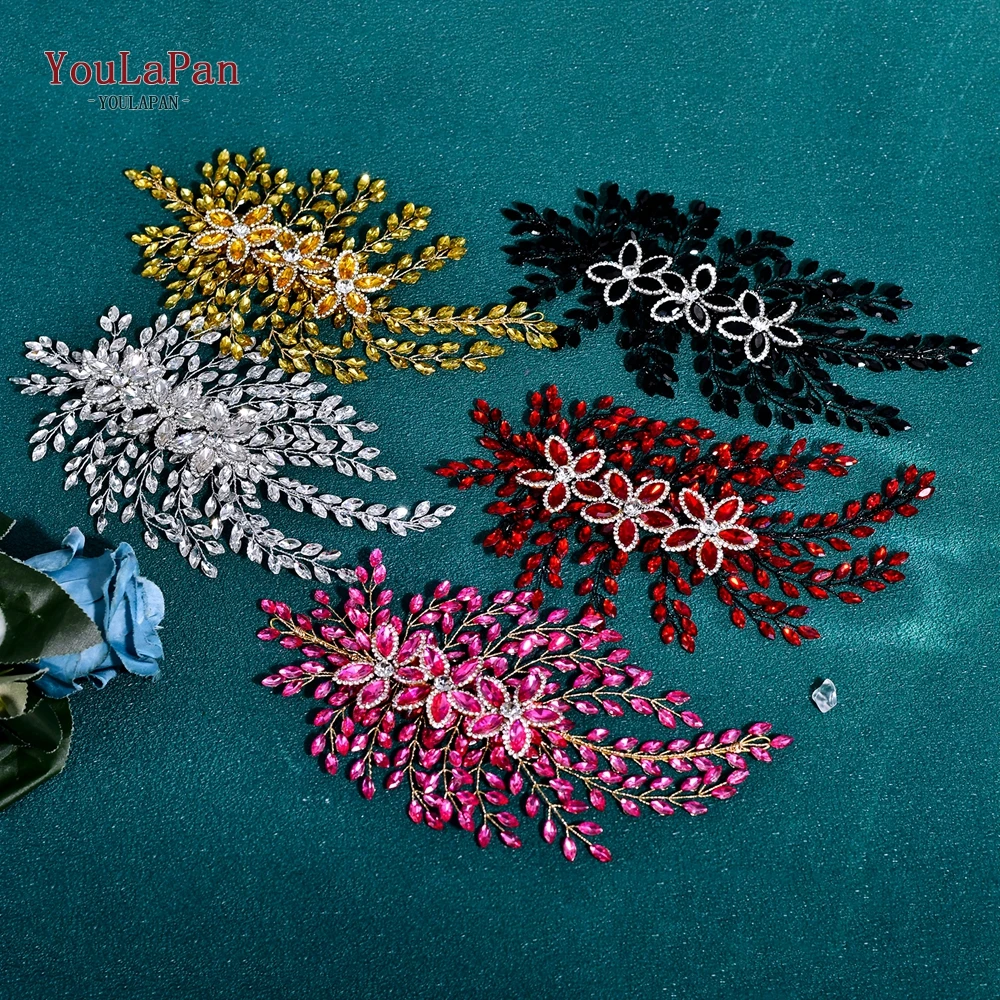 TOPQUEEN Trendy Rhinestone Bride Headband Wedding Shiny Hair Accessories Ladies Handmade Holiday Gifts Party Headpiece HP852