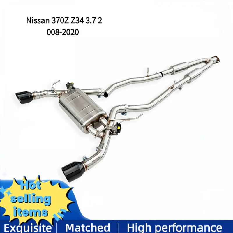 SUS304 Valvetronic Exhaust Catback for Nissan 370Z Z34 3.7 2008-2020 Exhaust Pipes Muffler Aggressive Sound Bolt-On Flanges