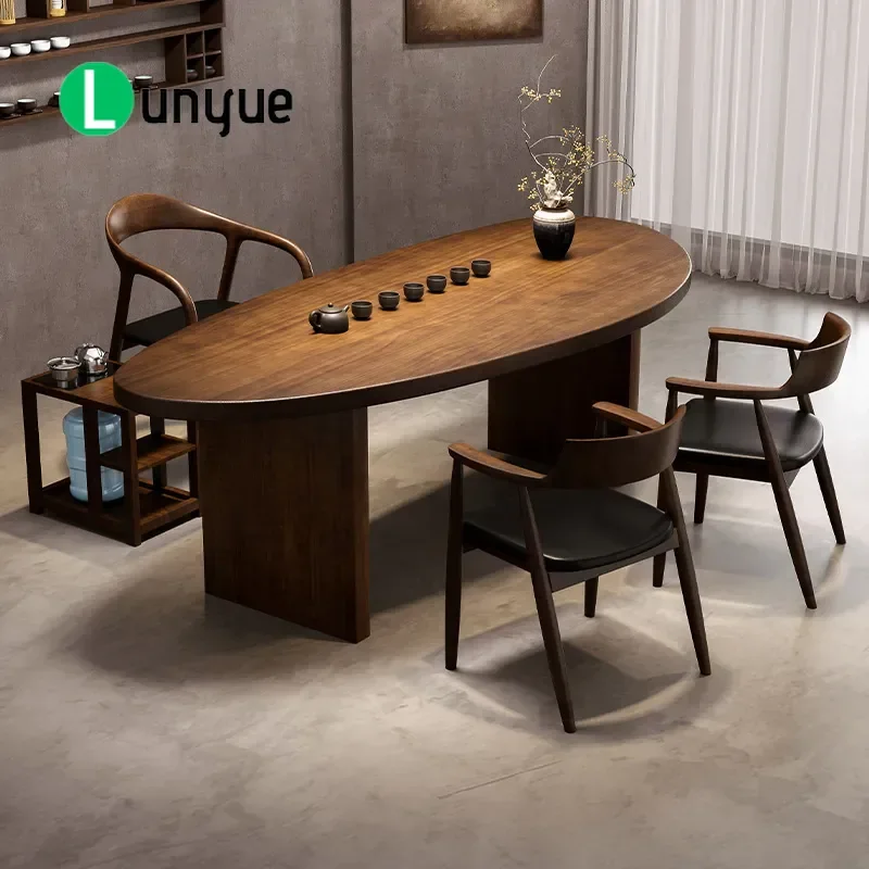Solid Wood Log Tea Table Modern Simple Mini Irregular Shape Balcony Living Room Home Leisure Furniture Small New Design