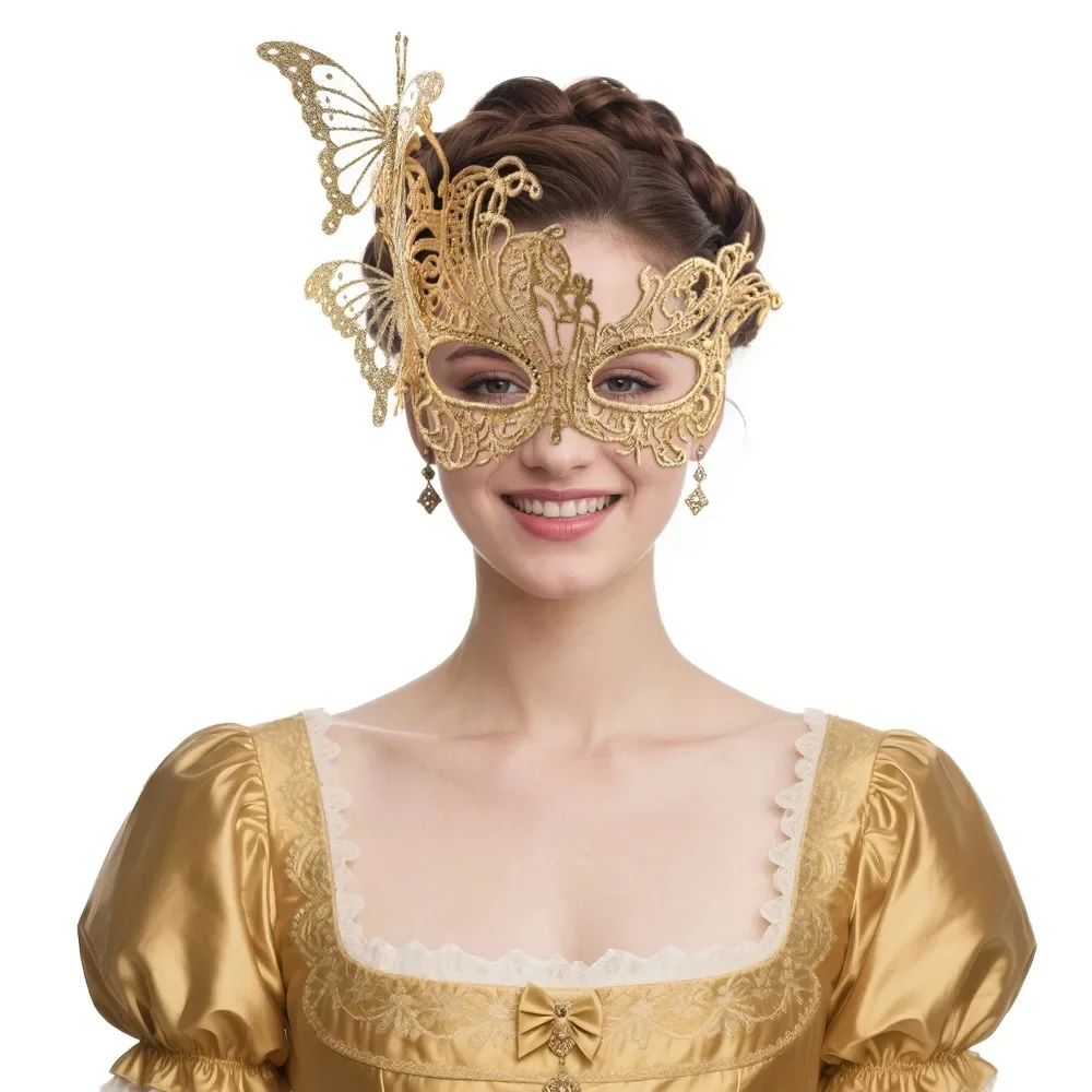

Princess Half Face Mask Butterfly Masquerade Performance Props Halloween Accessories