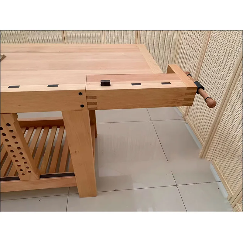 Woodworking table Multifunctional woodworking workbench Woodworking repair table DIY manual bench bench Beech solid wood