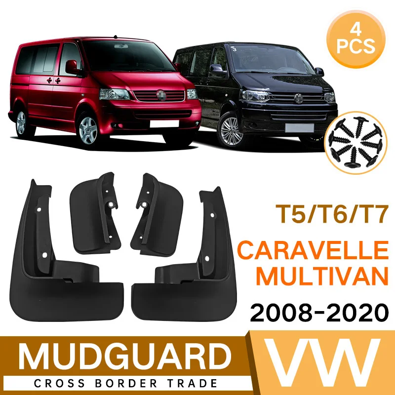 

For Multivan Carvelle 2008 Car Molded Mud Flaps Splash Guards Mudguards Fender Front Rear Styling Front Rear Wheel Accessories