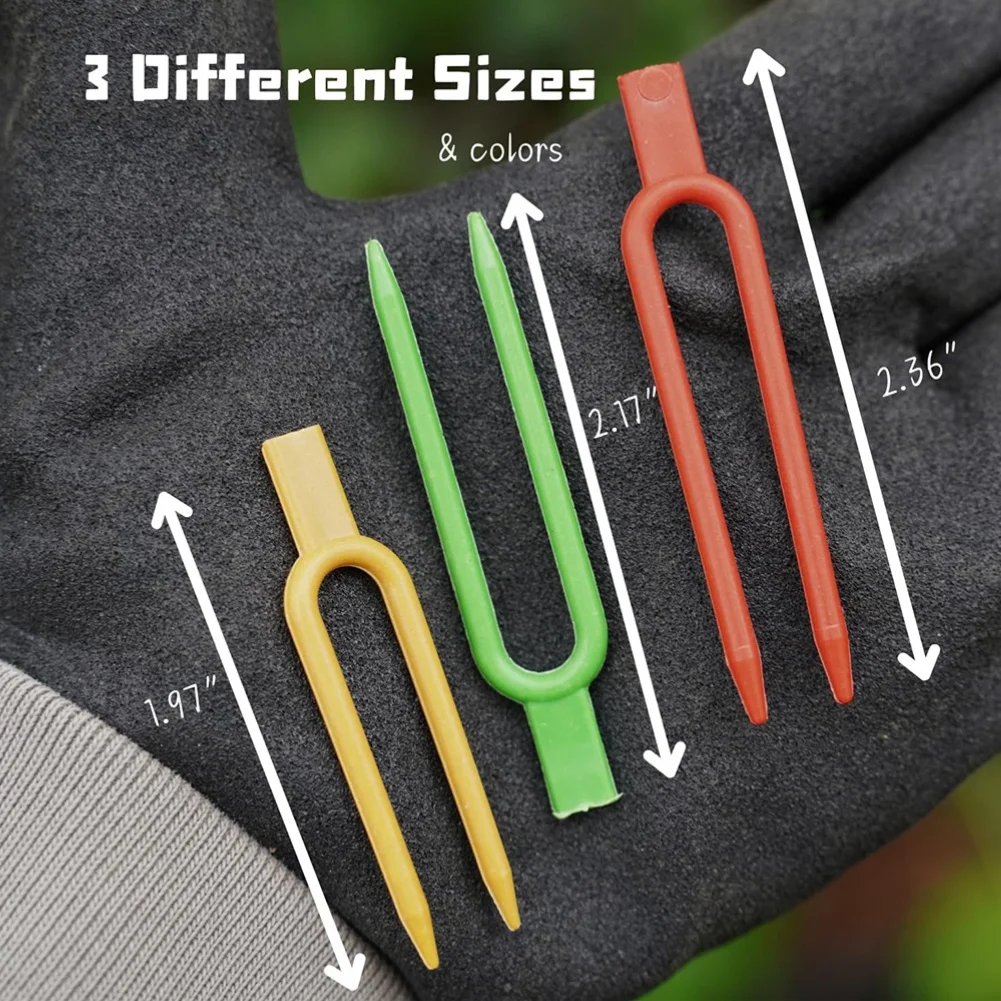 Plant Support Pins for Vegetable Gardens Plastic Fixing Clips Designed for Repeated Use in Moist and Sunny Conditions