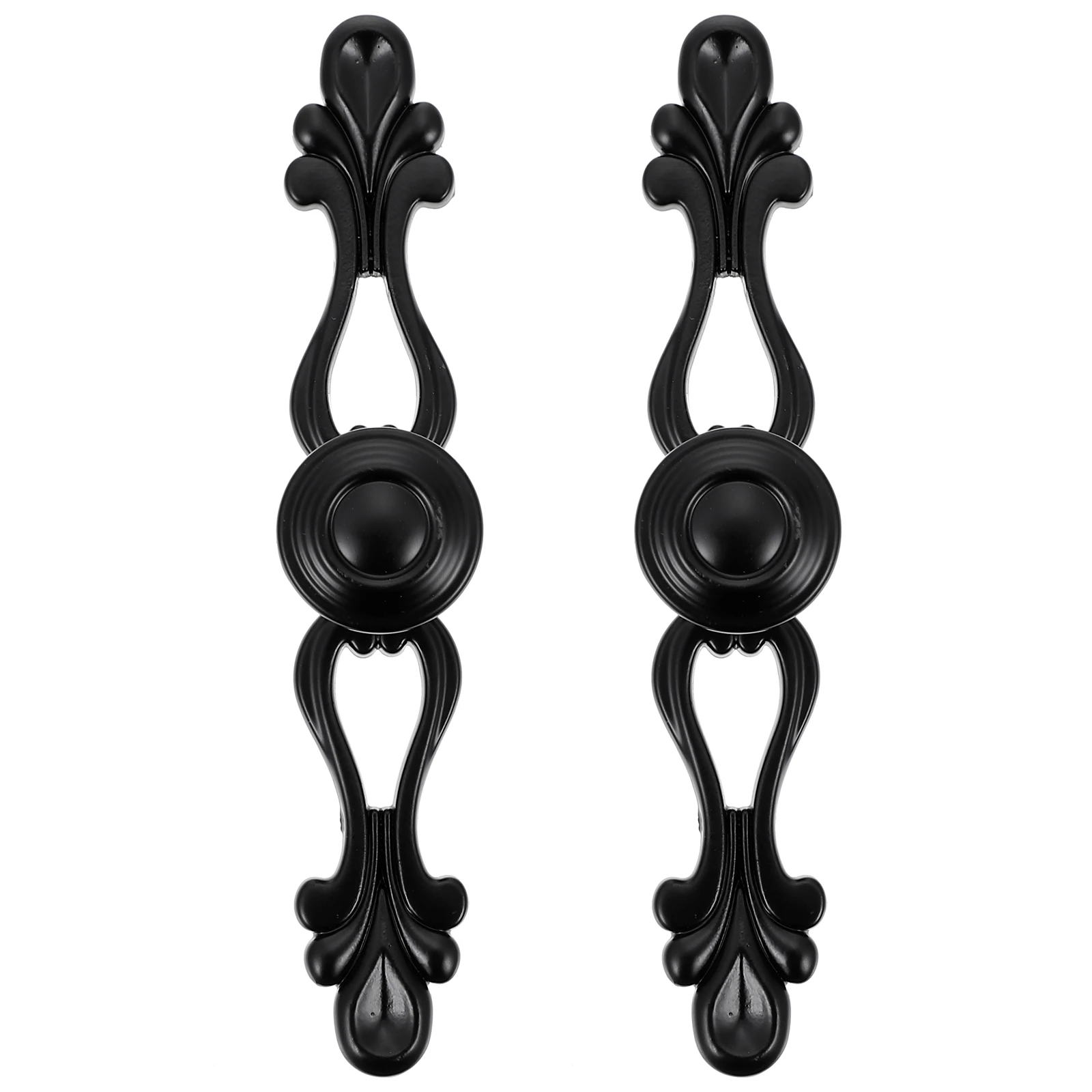 

2 Pcs Cabinet H les European Style Black Vintage Dresser Pulls Drawer Knobs Wardrobe Furniture Hardware Corrosion Resistant Easy