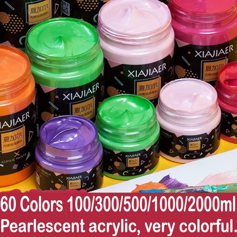 

Professional 40 Colors 100/2000ml Acrylic Paint Painting Pigments Art Painting Waterproof Pigment Stationery School Supplies