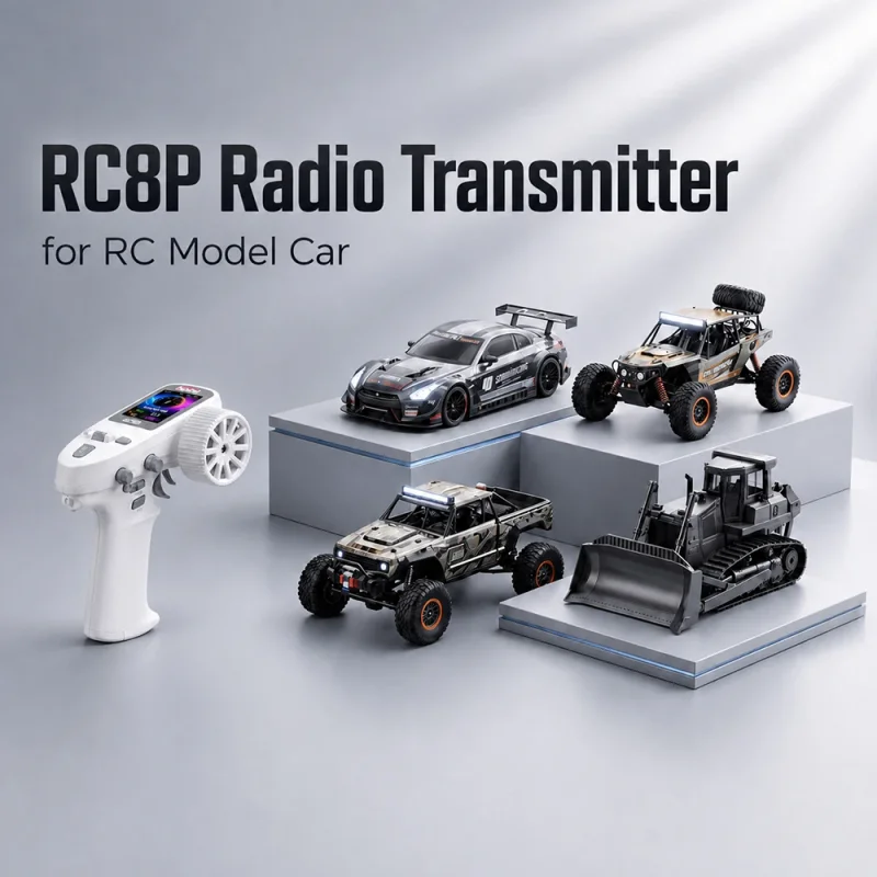 Radiolink RC8P Remote Controller 8CH Full-Scale with R8FG Receiver 2.4-inch Color Screen Pocket Transmitter For RC Car Boat