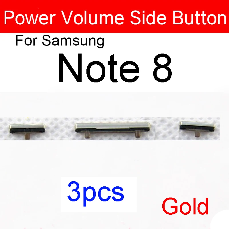 1lot(3pcs) Volume Power Button On Off Side Key For Samsung Galaxy Note 8 N950 N950F N950FD N950U N950W N950N Repair Parts