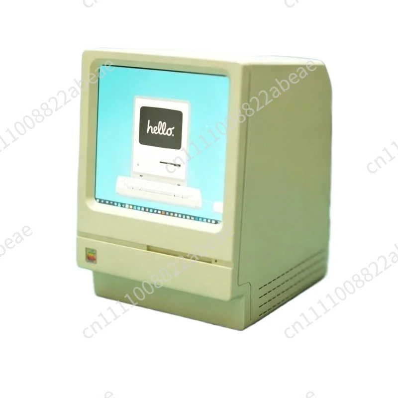 FOR Vintage Apple Macintosh Retro Computer Case Replica, 7-inch Mini Secondary Screen for Desktop Decor