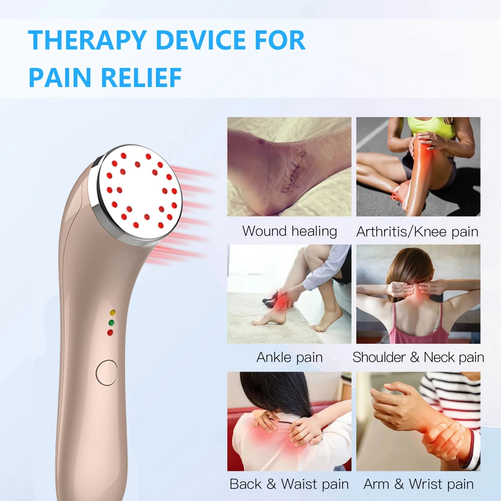 

Infrared Light Arthritis Physical Therapy Equipment 650nm 850nm Red Light Therapy Device Pain Relief Wound Healing Health Care