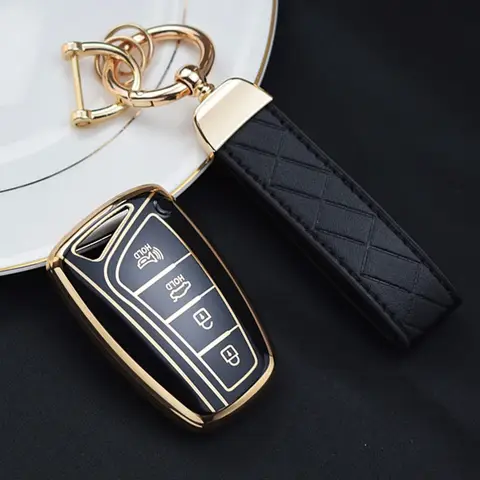 현대 산타페 스포츠 Ix45 Equus Centennial Genesis G80 Grandeur Azera 2013-2016 키 체인 용 TPU 자동차 키 케이스 쉘 커버 Fob