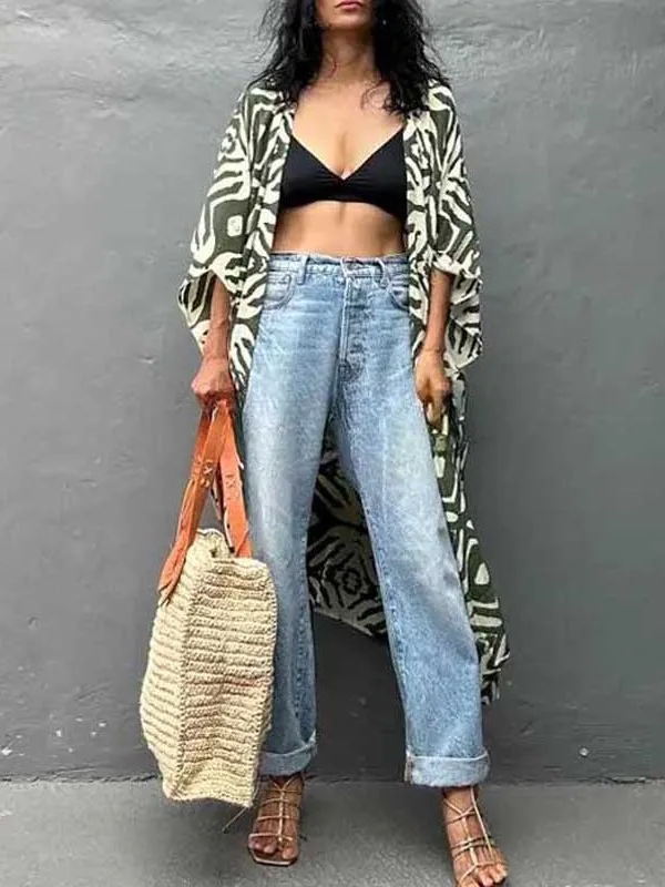 

Summer New Sle Hainan Bali Island Vaion Retro Outerwear awl Cardigan Sunscreen Clothing Beachside Beach Outerwear