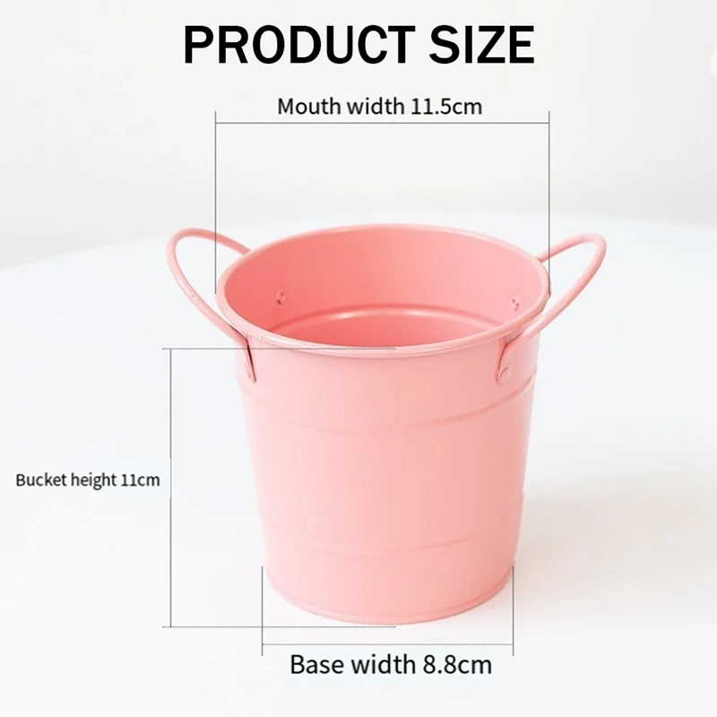 دلاء معدنية صغيرة بمقبض ، حامل قلم ، حامل قلم رصاص مستدير ، حرف دراسية ، هدايا حفلات للأطفال