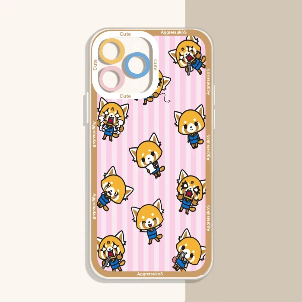 Cute Cartoon A-AggretsukoS Phone Case For iPhone 12 11 13 14 Pro Max XR XS Max X SE2020 7 8 Plus Case