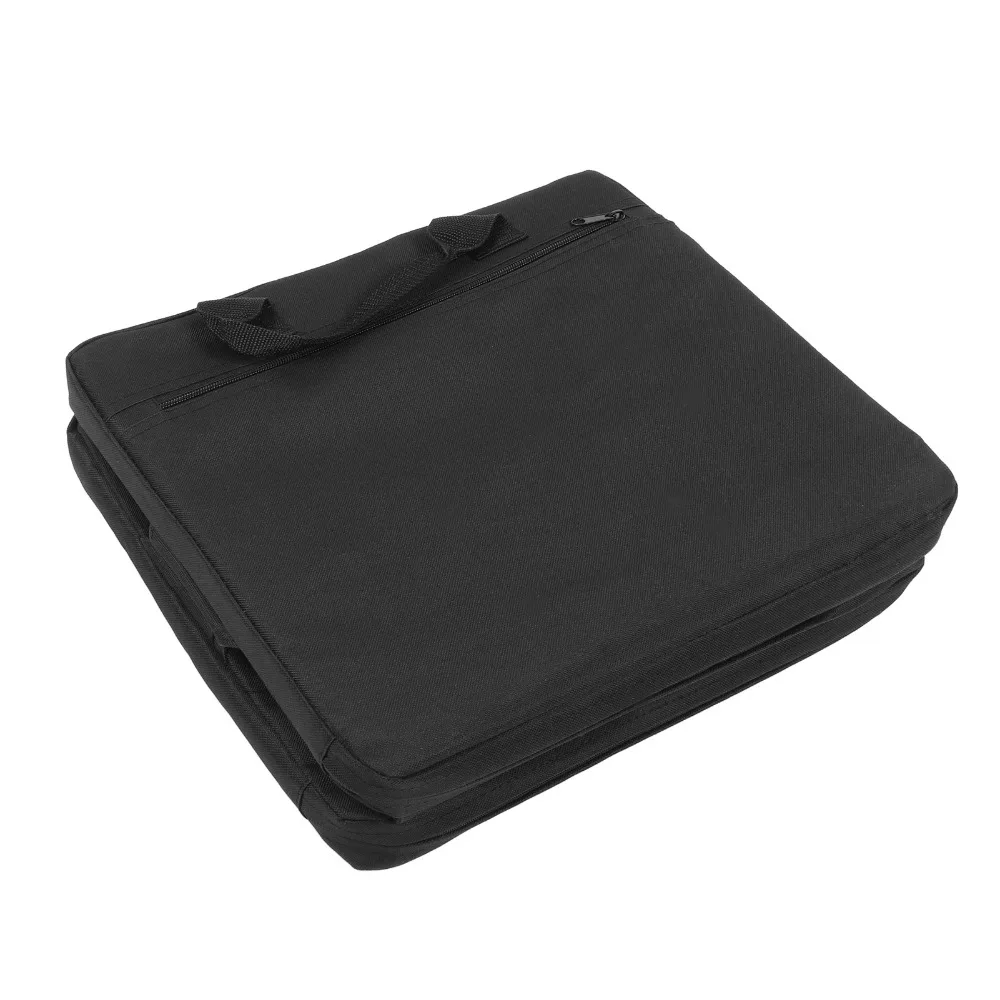 

Прочная складная подушка для стула с карманом на молнии и ручкой, черная, регулируемая, для напольного использования, портативное сиденье для стадионов и мероприятий