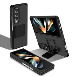 Für Galaxy Z Fold 5 4 Gehäuse mit eingebauter Ständer halterung Kameras chutz Anti Scratch Case schwarz blau grün rot für Fold 3